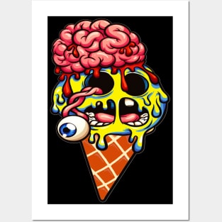 Brain Ice Cream Posters and Art